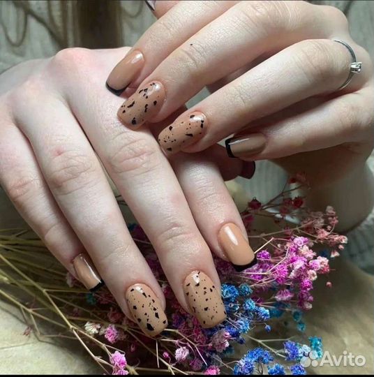 Наращивание ногтей, гель лак