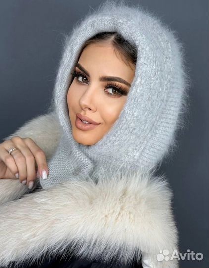 Капор двойной на кнопках /Ангора