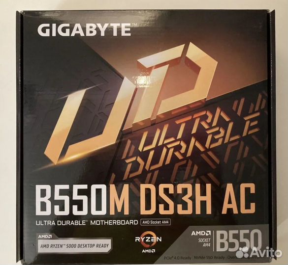 Комплект Gigabyte B550M DS3H AC WiFi Ryzen 5 3600X