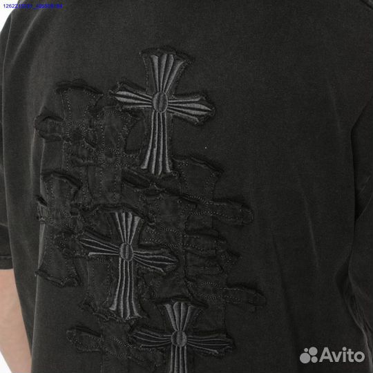 Футболка Chrome Hearts на руках (Арт.61505)