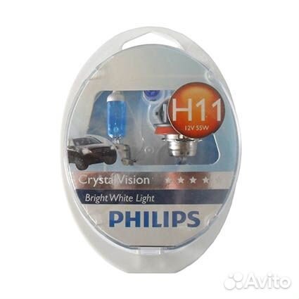 Автолампа philips H11 12V 55W Crystal Vision (1236
