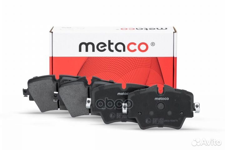 Колодки тормозные передние к-кт 3000-434 metaco