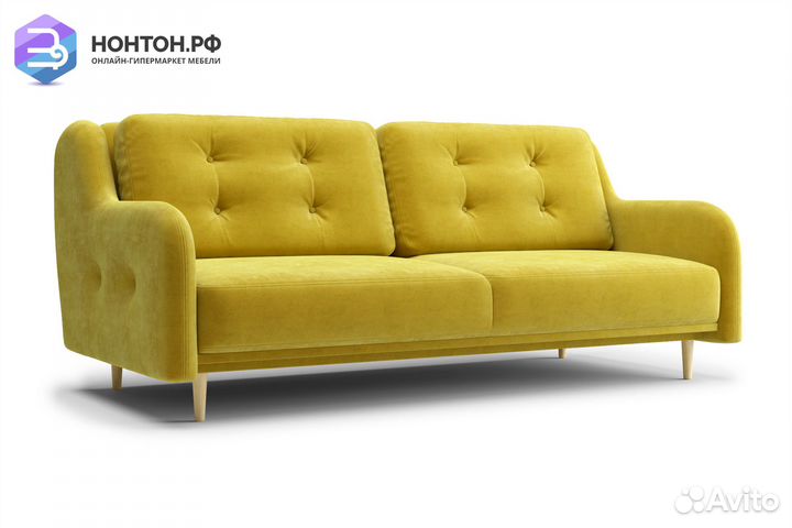 Диван книжка Глосс горчичный