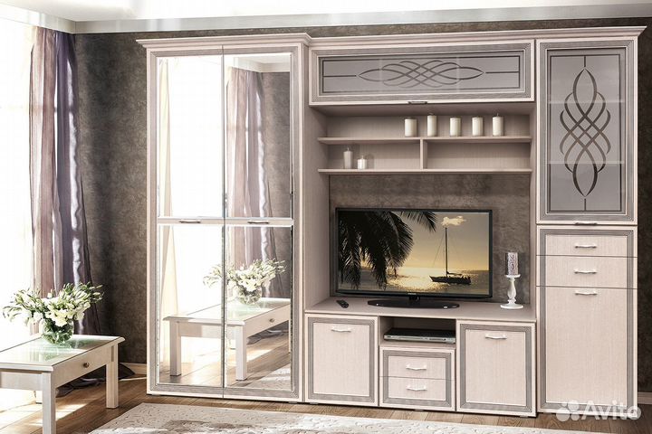 Стенка в гостиную со шкафом новая