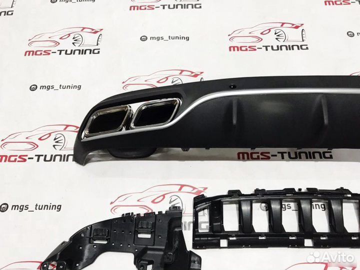 Диффузор хром насадки C-Coupe c205 C63 AMG