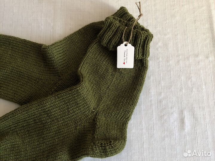 Вязанные мужские носки ручной работы