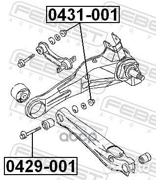 Болт эксцентрик mitsubishi carisma 95-03/lancer