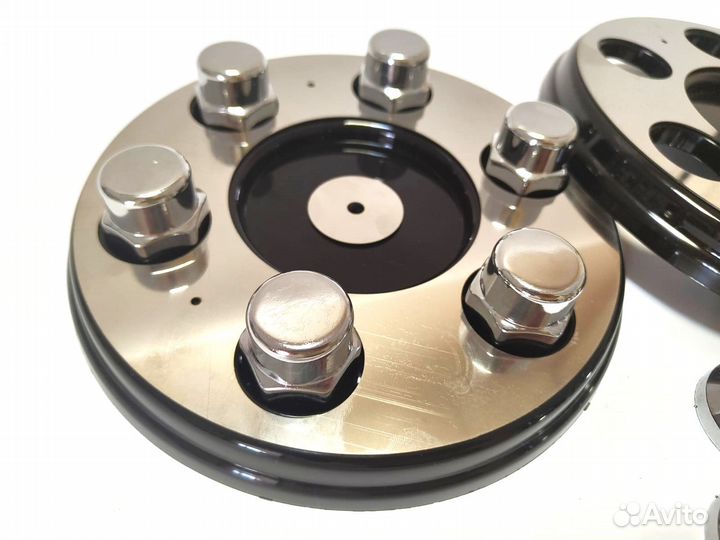 Колпаки на газель черные + нержавейка и колпачки х