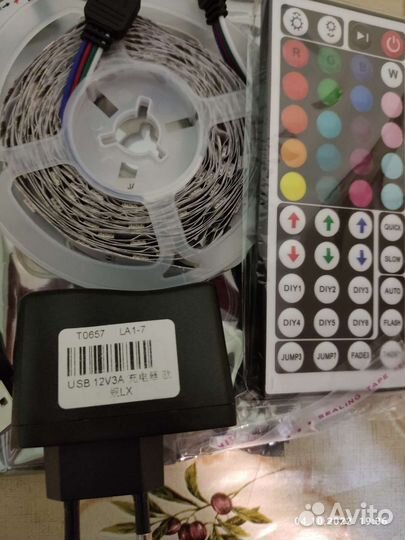 Лента 5 м светодиодная 5050, 2835 полный комплект