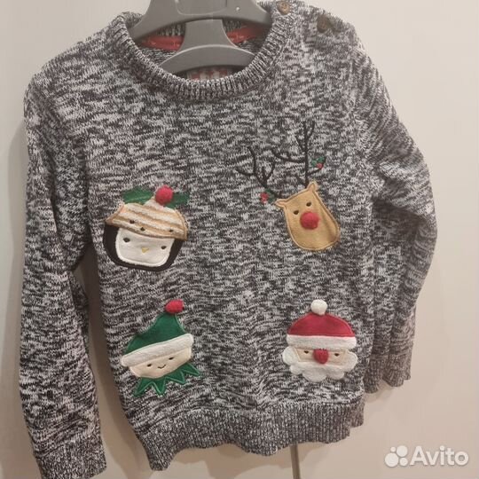 Свитер новогодний, до 122см