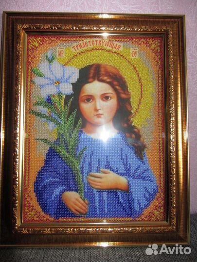 Икона бисером 24x37