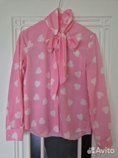 Блузка розовая, S