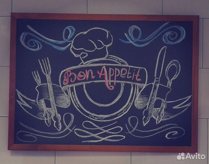 Ручная роспись меловых досок