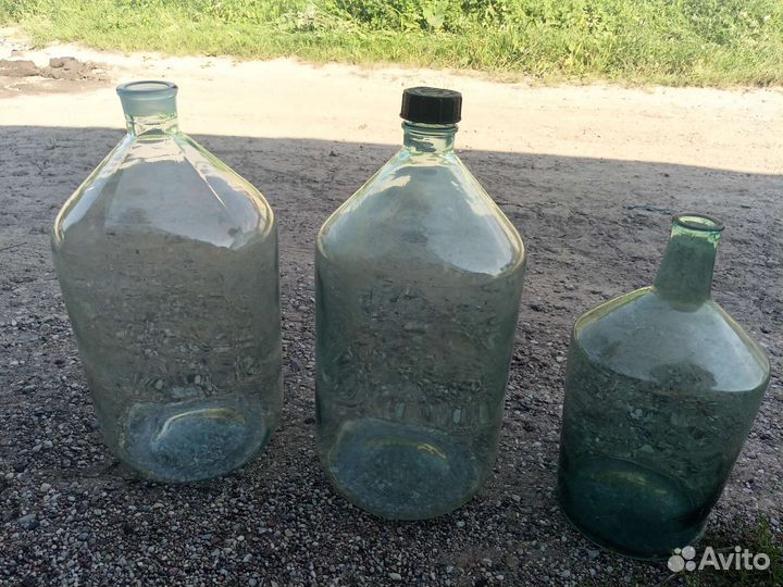 Бутыль стеклянная 20 литров и 10 литров