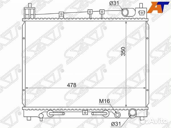 Радиатор toyota sienta