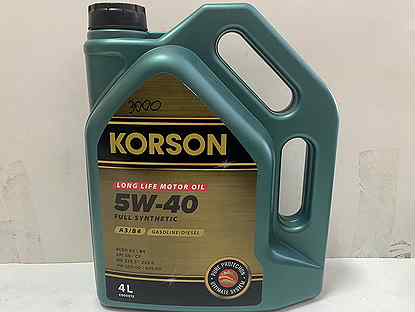 Korson 5W-40 full synthetic A3/B4 4л синт. мотор