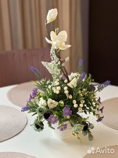 Интерьерные букеты из искусственных цветов