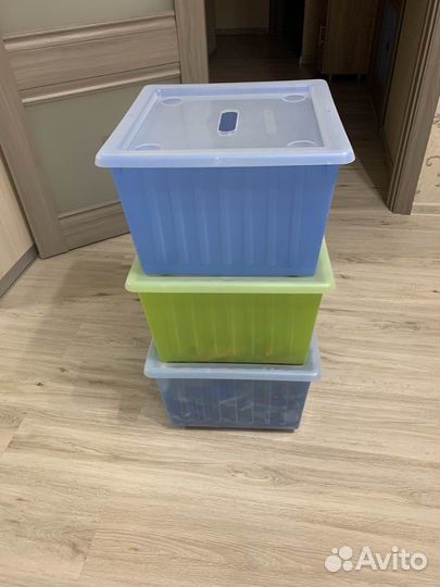 Ящик Пластиковый с крышкой вессла Икея