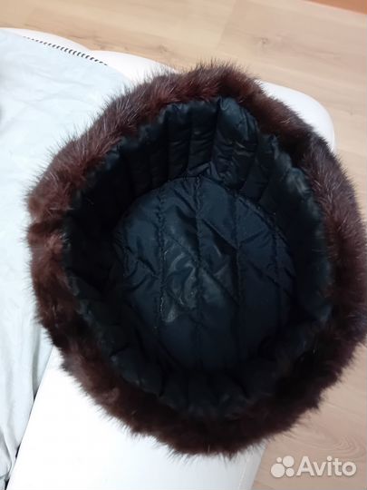 Норковая шапка мужская бу