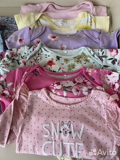 Детская одежда пакетом для девочки 0-12 мес