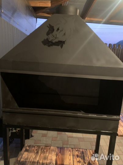 Мангал с крышей