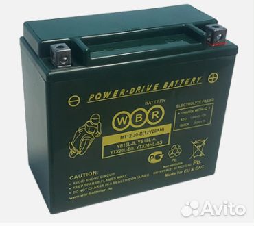 Аккумулятор WBR MT12-20-B YTX20L-BS