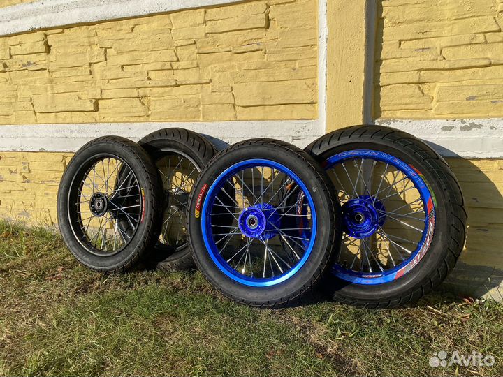 Комплект колёс мотард 14/14 на питбайк (новые)