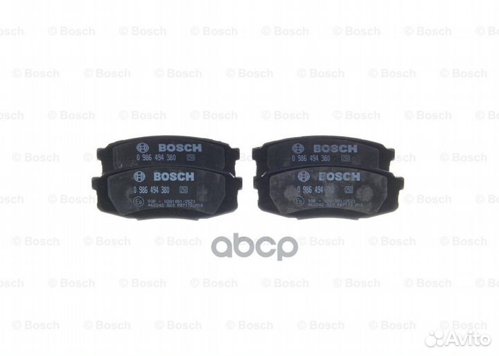 Колодки тормозные дисковые зад 0986494380 B