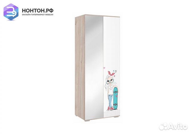 Шкаф 2-х дверный Алина 04.21 дуб мария / белый