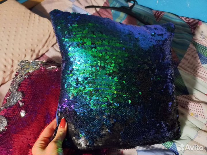 Подушки Русалка с пайетками