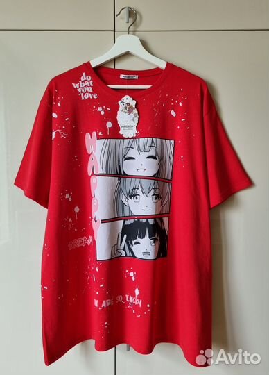 Футболка женская Турция красная размер 58 60 62