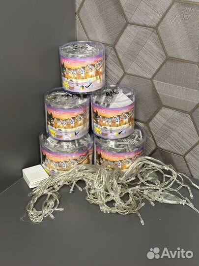 Новогодняя гирлянда-штора