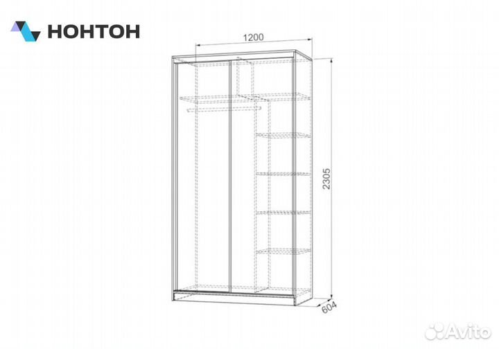 Шкаф-купе Рио 7-600 79 дуб сонома