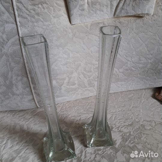 Ваза стекло для 1 цветка форм берц СССР 1930г