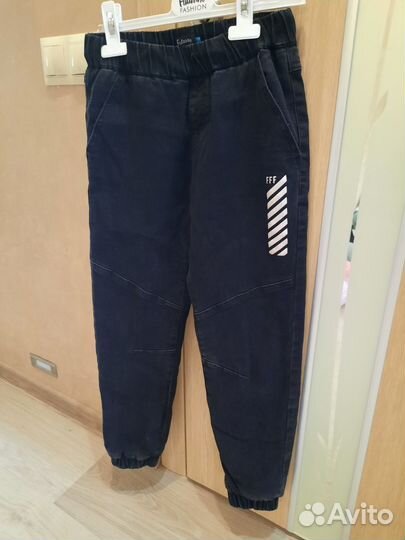 Джинсы -джогеры с подкладкой