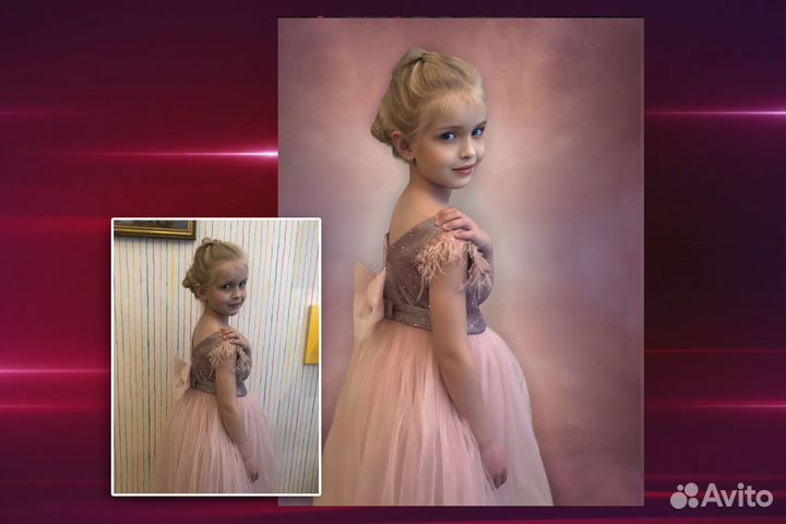 Портрет по фото. Печать на холсте