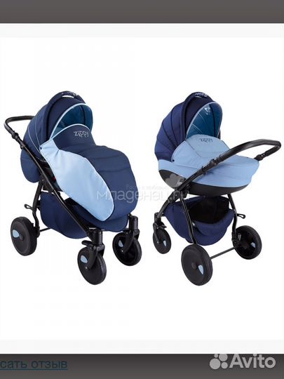 Коляска Tutis Zippy 2 в 1 New Темно синяя