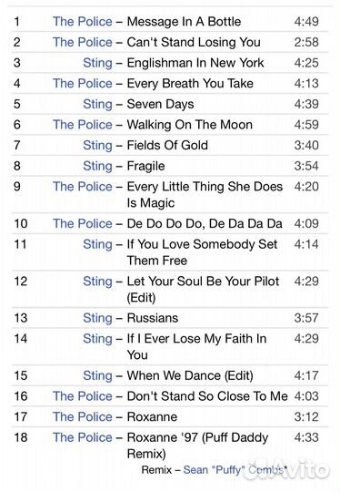 Sting & The Police - The Best Of CD Rus