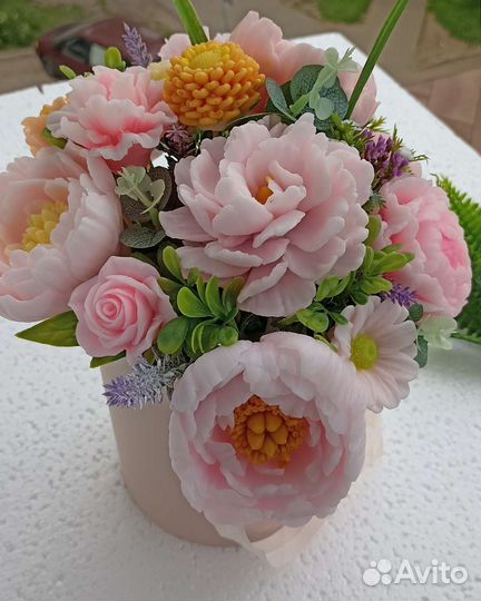 Букет из мыльных цветов