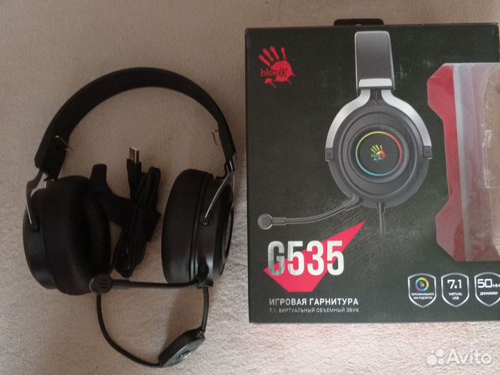 Игровые наушники с микрофоном bloody