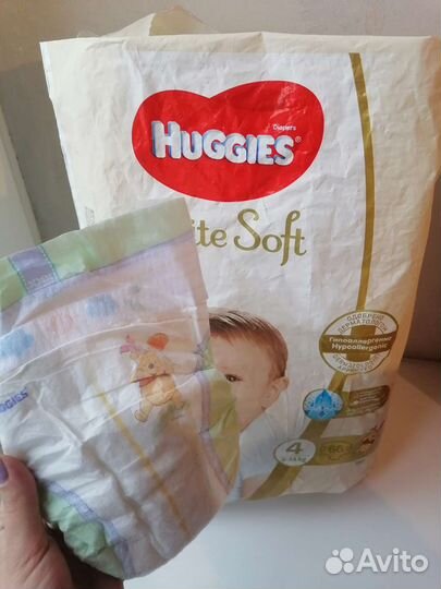 Подгузники huggies elite soft 4