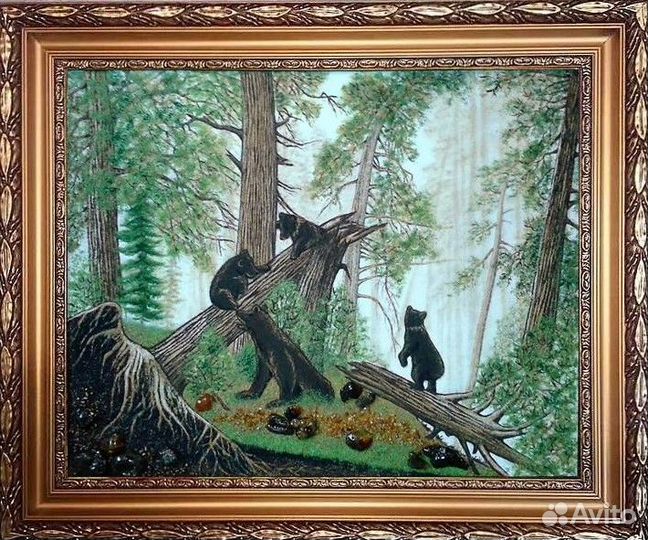 Пейзаж из янтаря, картины, сувенирная мастерская