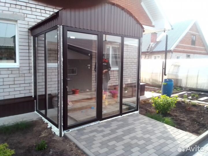 Окна пластиковые, остекление веранд