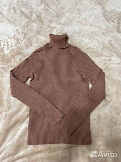 Водолазка mango цвет пыльная роза