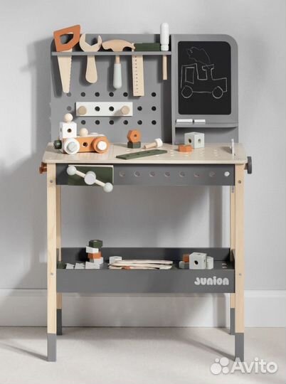 Детский деревянный верстак+набор инструментов