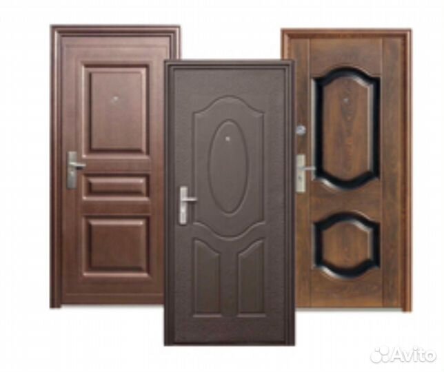 Дверь входная деревянная/железная под ключ