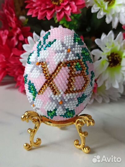 Яйцо пасхальное из бисера