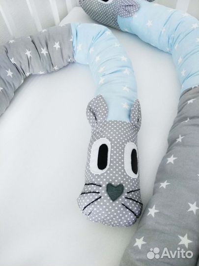 Бортики в кроватку -Котик- Pillolu