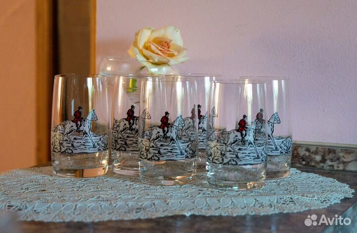 Набор стаканов 6 шт (всадник, 1980г)