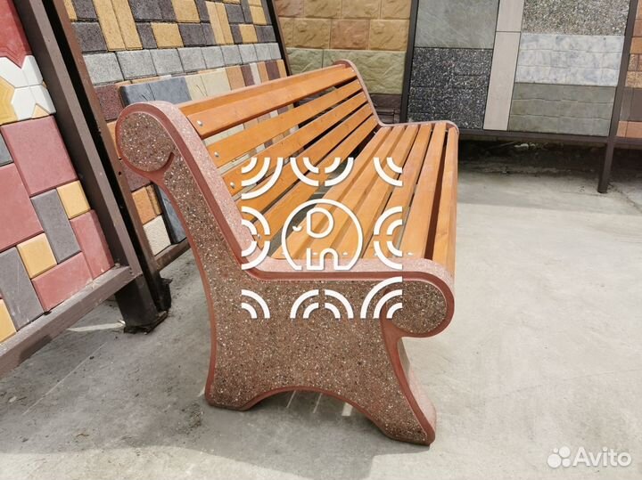 Скамья из бетона классик от производства